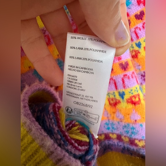 NWT- Free People Multicolor Knit wool Sweater brand new - Picture 12 of 16